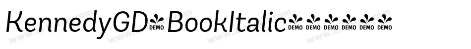 KennedyGD-BookItalic字体转换