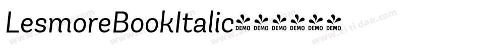 LesmoreBookItalic字体转换