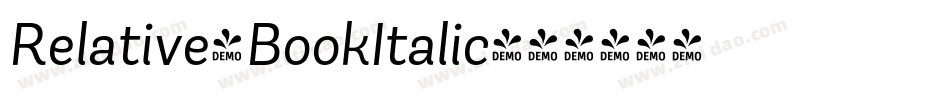 Relative-BookItalic字体转换 Relative-BookItalic字体转换