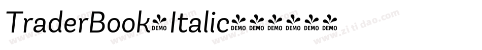 TraderBook-Italic字体转换