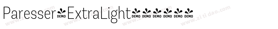 Paresser-ExtraLight字体转换 Paresser-ExtraLight字体转换