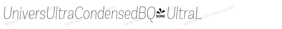 UniversUltraCondensedBQ-UltraLight字体转换