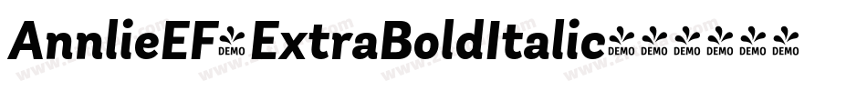 AnnlieEF-ExtraBoldItalic字体转换