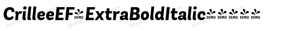 CrilleeEF-ExtraBoldItalic字体转换