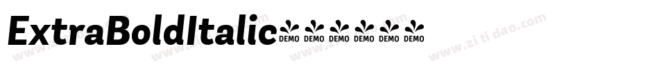 ExtraBoldItalic字体转换