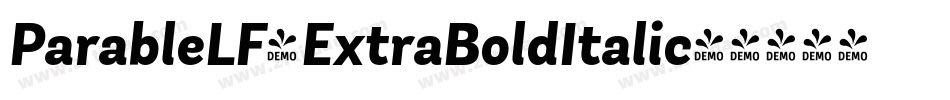 ParableLF-ExtraBoldItalic字体转换