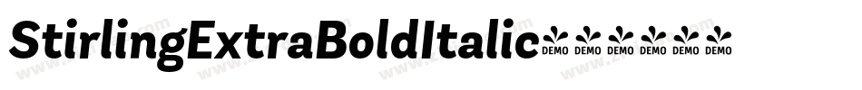 StirlingExtraBoldItalic字体转换