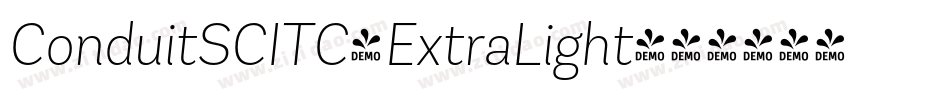 ConduitSCITC-ExtraLight字体转换