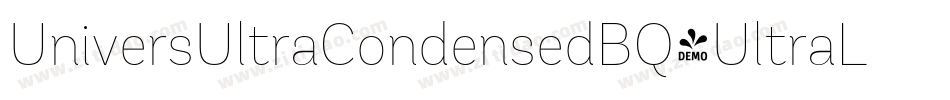 UniversUltraCondensedBQ-UltraLight字体转换