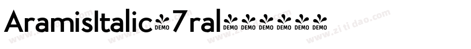 AramisItalic-7ral字体转换