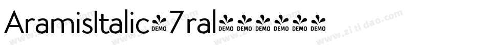 AramisItalic-7ral字体转换