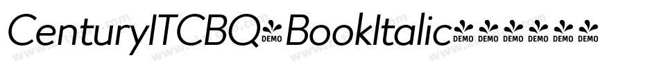CenturyITCBQ-BookItalic字体转换