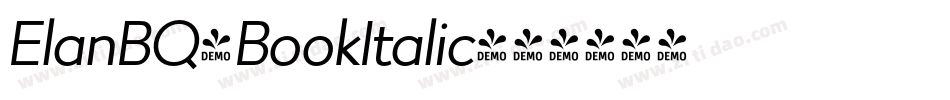 ElanBQ-BookItalic字体转换