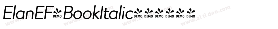 ElanEF-BookItalic字体转换