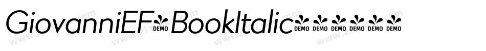 GiovanniEF-BookItalic字体转换
