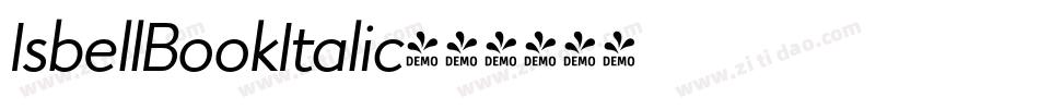 IsbellBookItalic字体转换 IsbellBookItalic字体转换