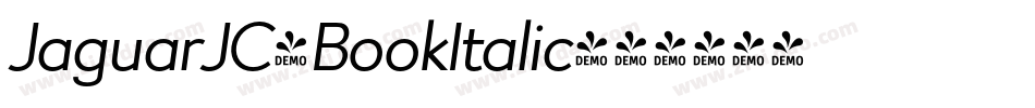JaguarJC-BookItalic字体转换