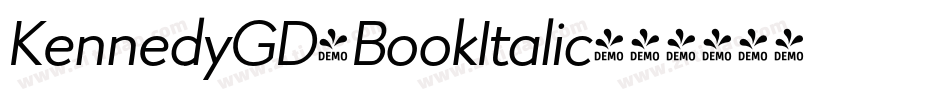 KennedyGD-BookItalic字体转换
