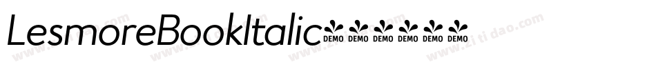LesmoreBookItalic字体转换
