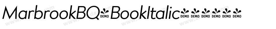 MarbrookBQ-BookItalic字体转换