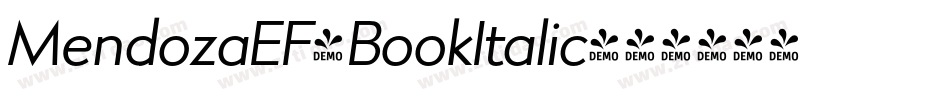 MendozaEF-BookItalic字体转换