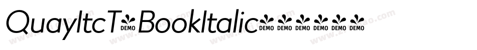 QuayItcT-BookItalic字体转换