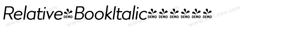 Relative-BookItalic字体转换 Relative-BookItalic字体转换