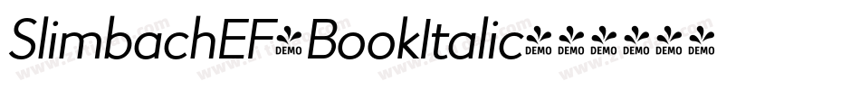 SlimbachEF-BookItalic字体转换