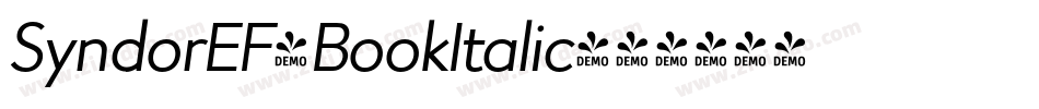 SyndorEF-BookItalic字体转换