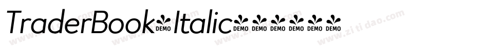 TraderBook-Italic字体转换