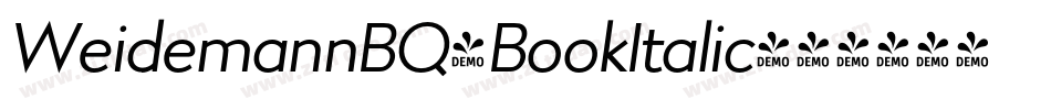 WeidemannBQ-BookItalic字体转换