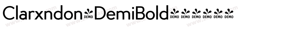 Clarxndon-DemiBold字体转换