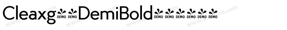 Cleaxg--DemiBold字体转换