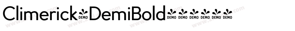 Climerick-DemiBold字体转换