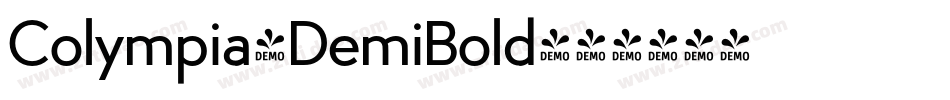 Colympia-DemiBold字体转换