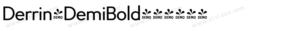 Derrin-DemiBold字体转换