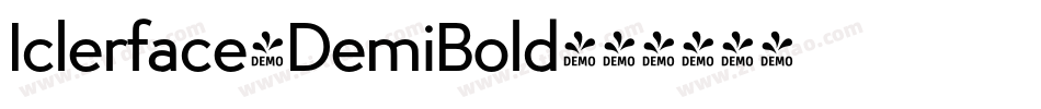Iclerface-DemiBold字体转换