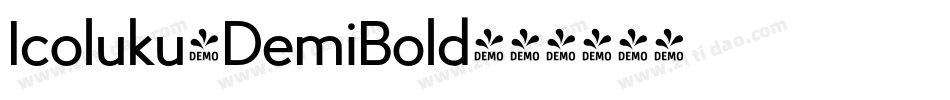 Icoluku-DemiBold字体转换