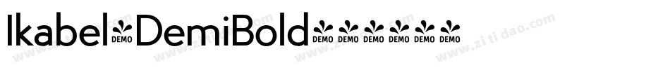 Ikabel-DemiBold字体转换