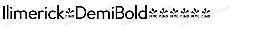 Ilimerick-DemiBold字体转换