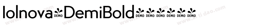 Iolnova-DemiBold字体转换