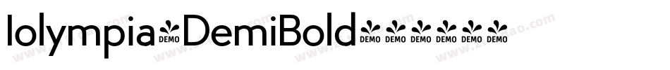 Iolympia-DemiBold字体转换