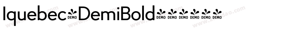 Iquebec-DemiBold字体转换