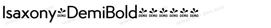 Isaxony-DemiBold字体转换