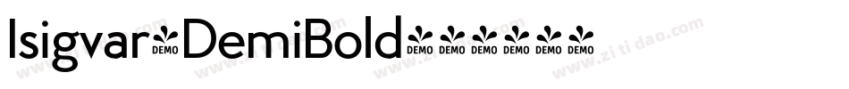 Isigvar-DemiBold字体转换