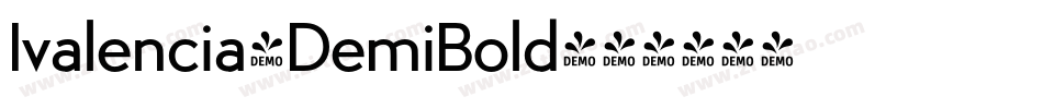 Ivalencia-DemiBold字体转换