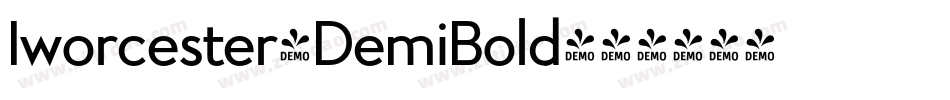 Iworcester-DemiBold字体转换