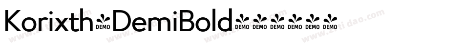 Korixth-DemiBold字体转换