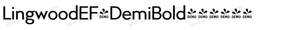 LingwoodEF-DemiBold字体转换