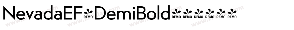 NevadaEF-DemiBold字体转换